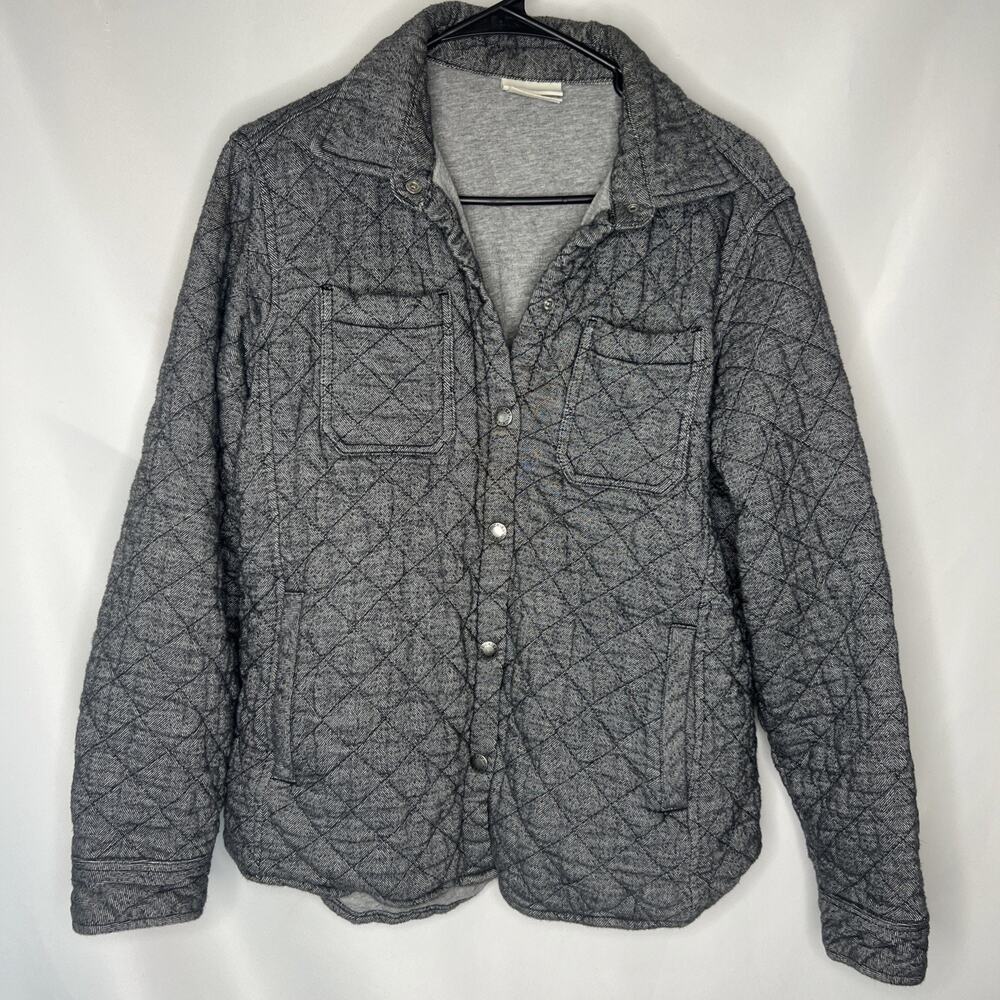 Dickies Quilted Flannel Shirt Jacket Women’s Large Jersey Lined Snap Closure